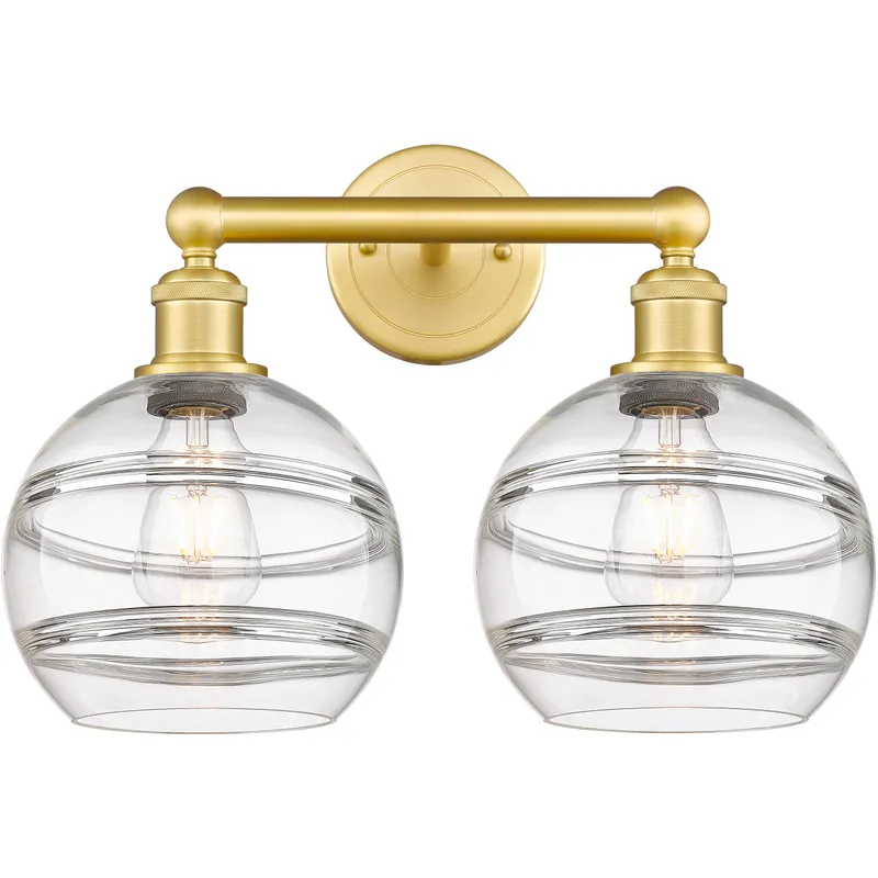 Edison Rochester 2 Light 17 inch Satin Gold Bath Vanity Light Wall Light
