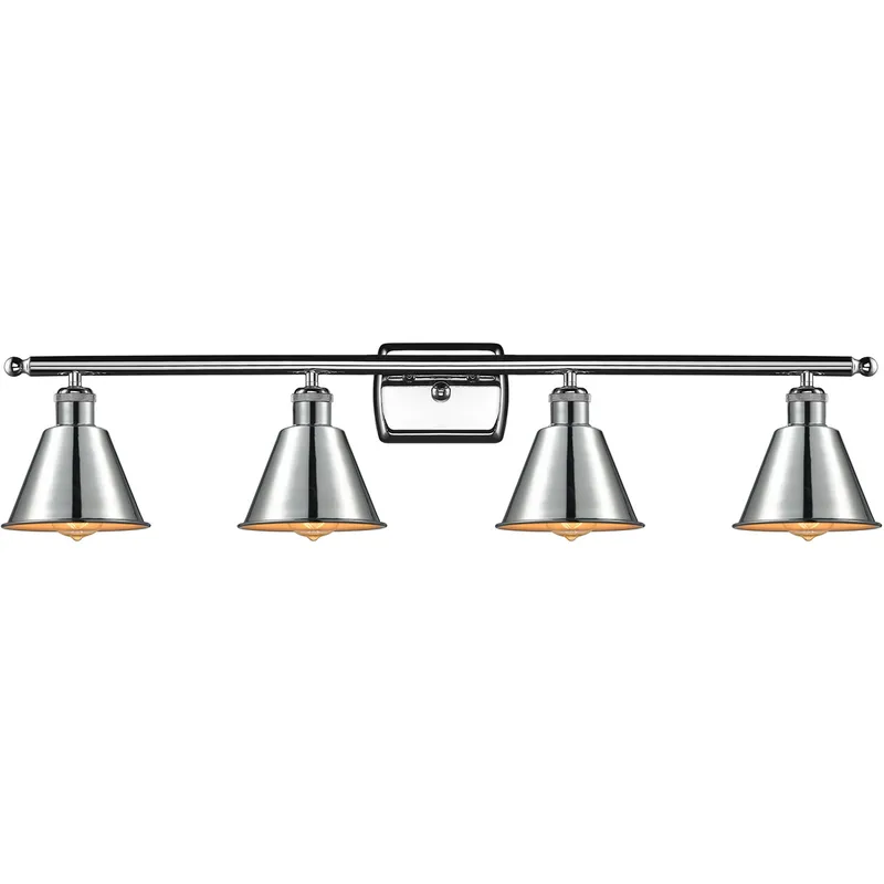 Ballston Smithfield 4 Light 36 inch Polished Chrome Bath Vanity Light Wall Light, Ballston