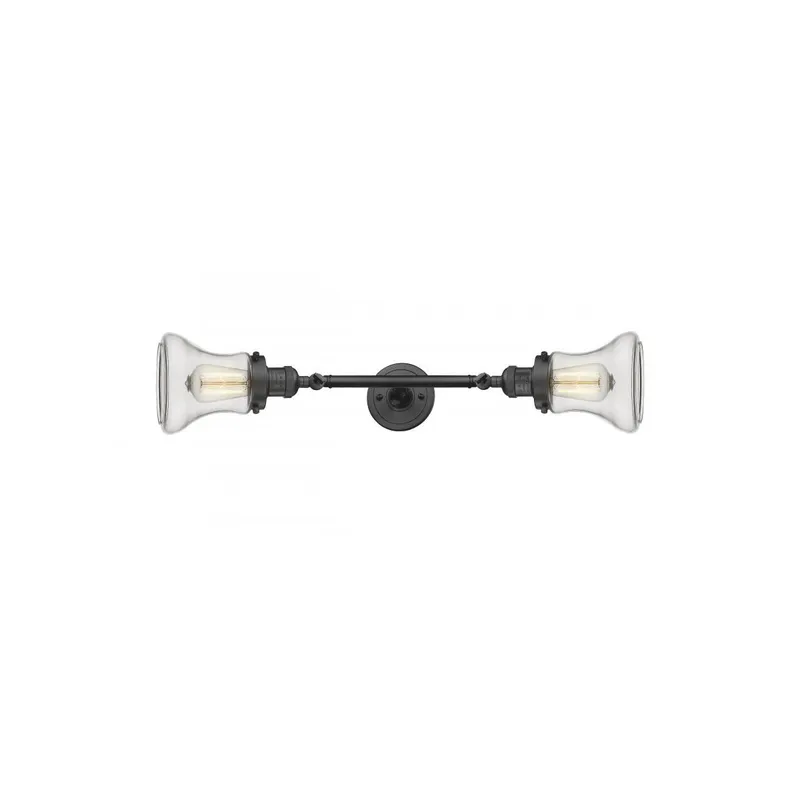 Franklin Restoration Bellmont LED 6 inch Oil Rubbed Bronze Bath Vanity Light Wall Light in Seedy Glass, Franklin Restoration