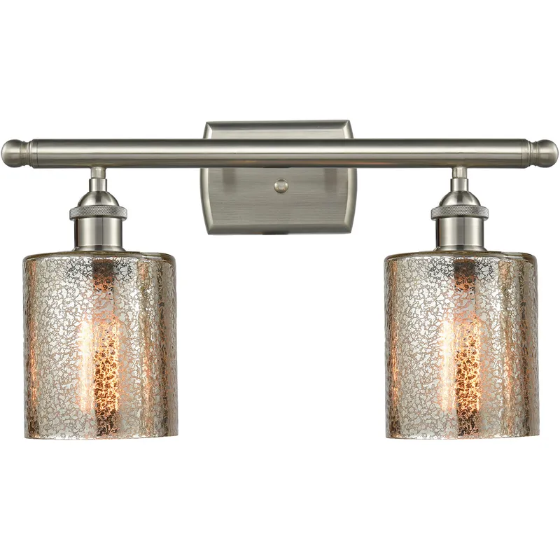 Ballston Cobbleskill LED 16 inch Brushed Satin Nickel Bath Vanity Light Wall Light in Mercury Glass, Ballston