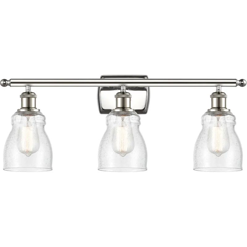 Ballston Ellery LED 26 inch Polished Nickel Bath Vanity Light Wall Light in Seedy Glass, Ballston