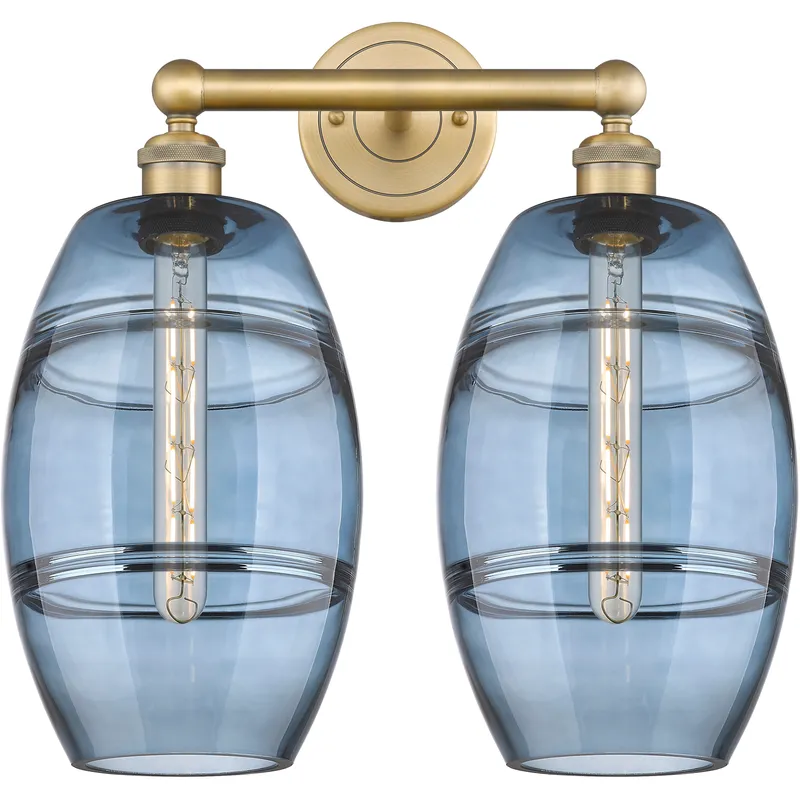Edison Vaz 2 Light 17 inch Brushed Brass Bath Vanity Light Wall Light