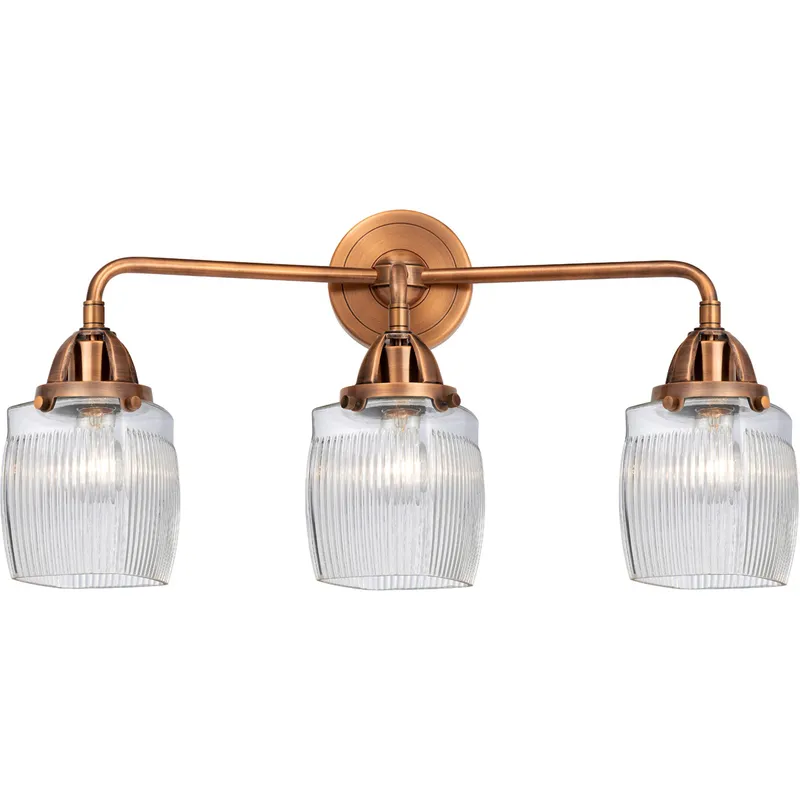 Nouveau 2 Colton LED 24 inch Antique Copper Bath Vanity Light Wall Light