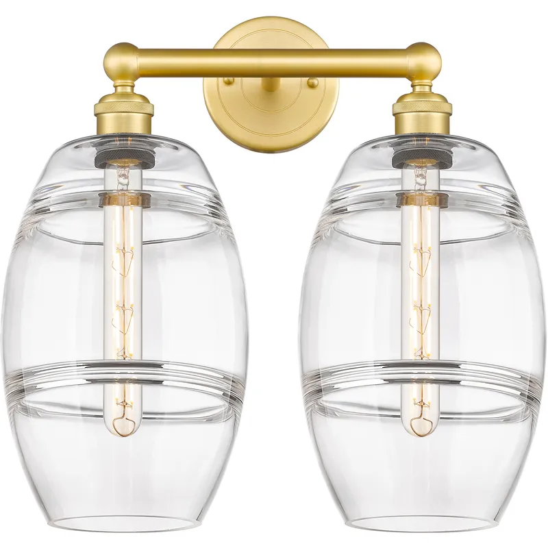 Edison Vaz 2 Light 17 inch Satin Gold Bath Vanity Light Wall Light