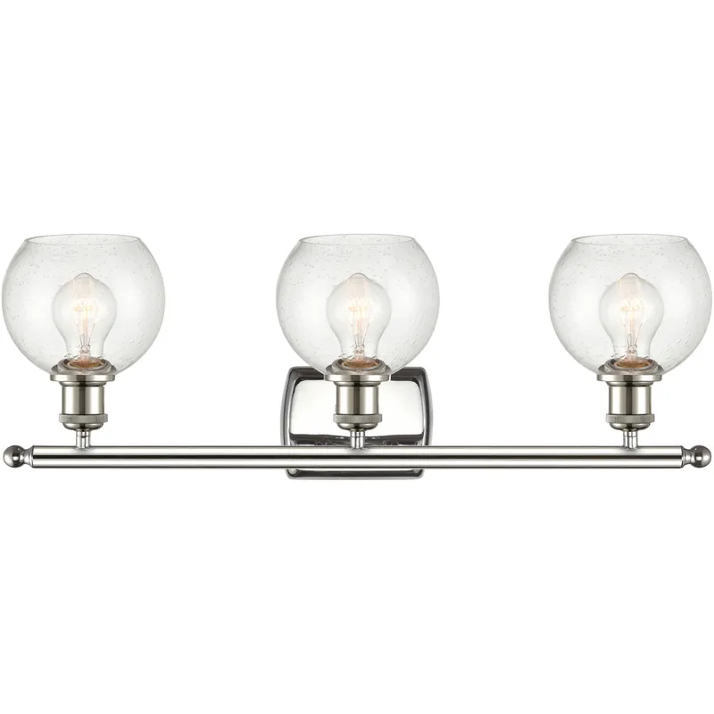 Ballston Athens LED 26 inch Polished Nickel Bath Vanity Light Wall Light in Seedy Glass
