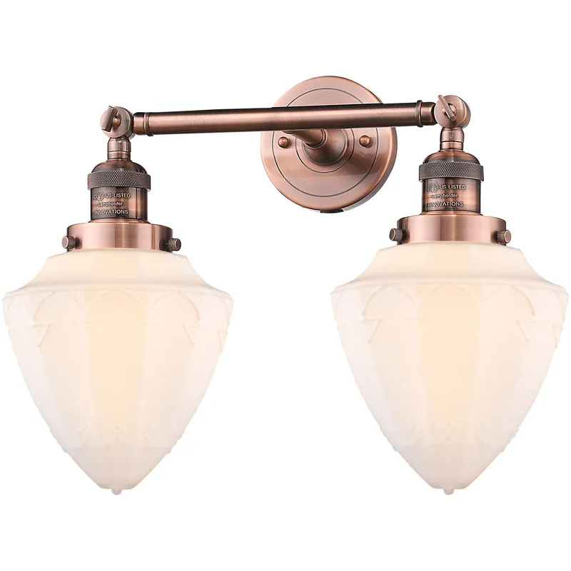 Franklin Restoration Bullet LED 18 inch Antique Copper Bath Vanity Light Wall Light