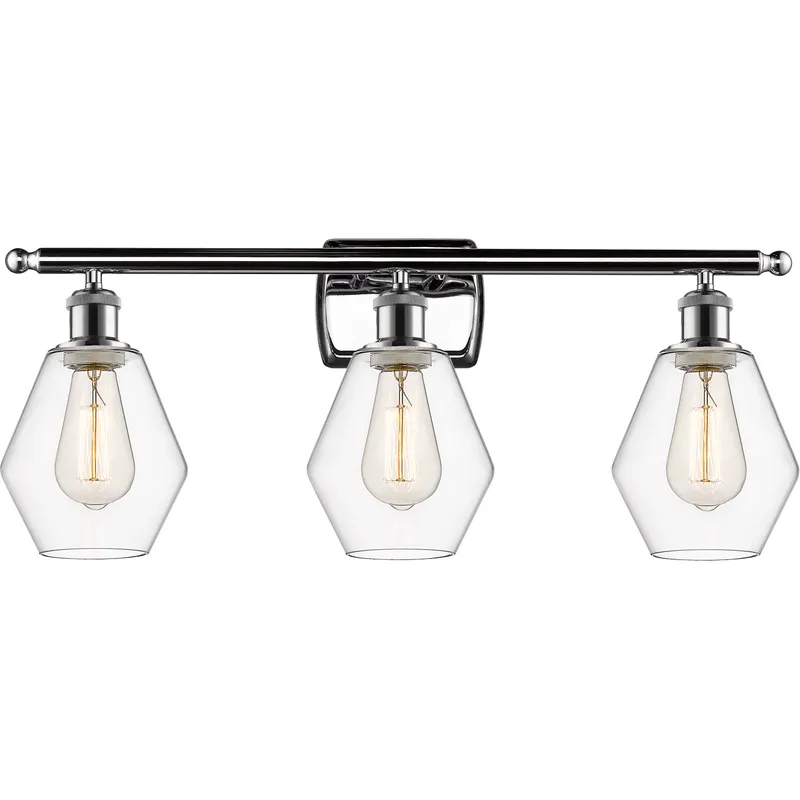 Ballston Cindyrella 3 Light 26 inch Polished Chrome Bath Vanity Light Wall Light in Incandescent, Clear Glass