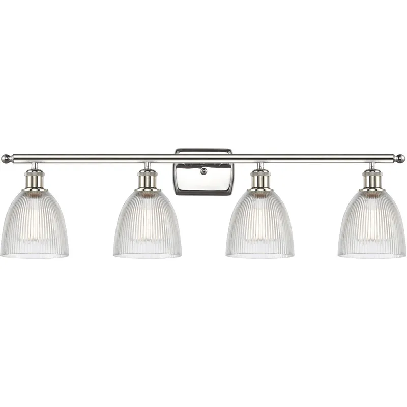 Ballston Castile LED 36 inch Polished Nickel Bath Vanity Light Wall Light in Clear Glass, Ballston