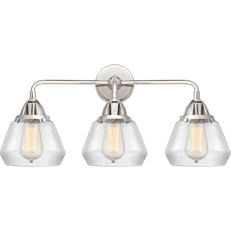 Nouveau 2 Fulton LED 24.75 inch Polished Chrome Bath Vanity Light Wall Light in Clear Glass