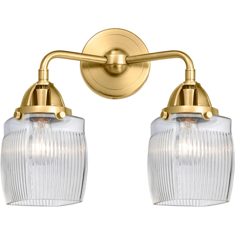 Nouveau 2 Colton 2 Light 14 inch Satin Gold Bath Vanity Light Wall Light