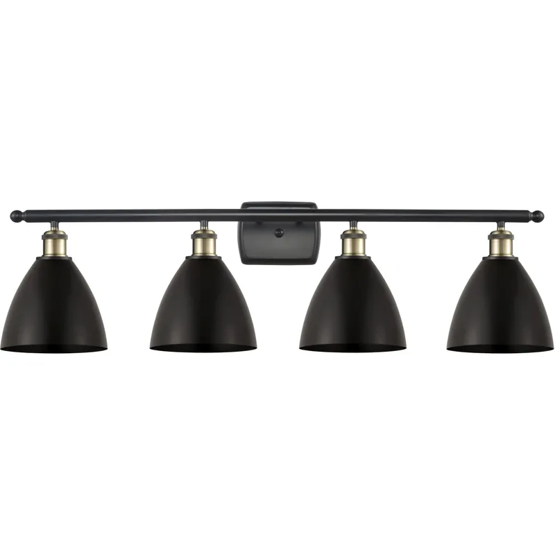 Ballston Dome LED 37.5 inch Black Antique Brass Bath Vanity Light Wall Light
