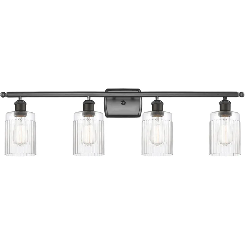 Ballston Hadley LED 36 inch Oil Rubbed Bronze Bath Vanity Light Wall Light in Clear Glass, Ballston