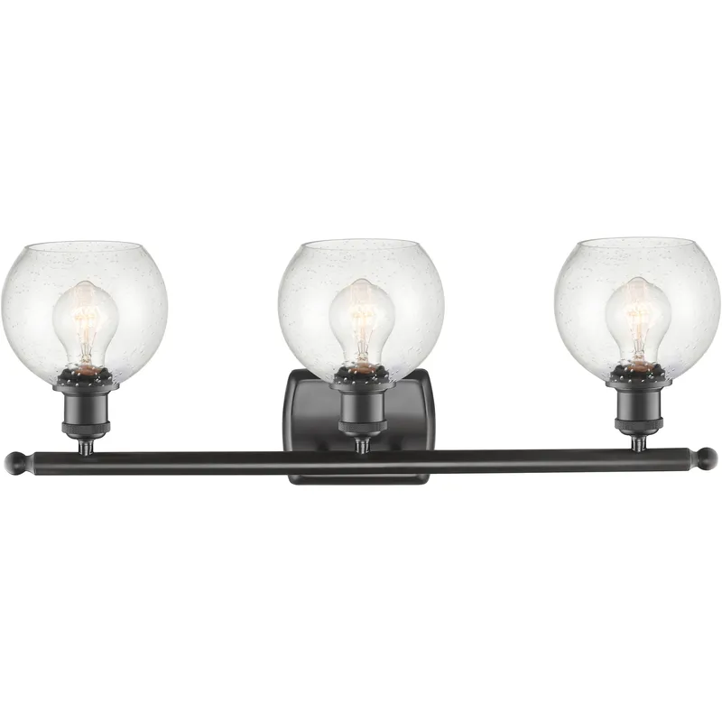 Ballston Athens LED 26 inch Oil Rubbed Bronze Bath Vanity Light Wall Light in Seedy Glass