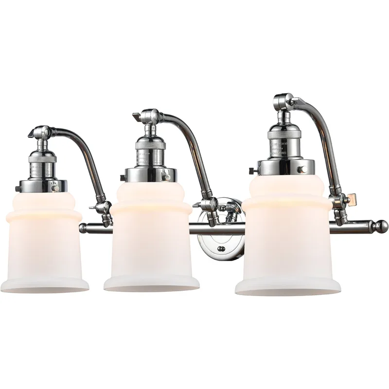 Franklin Restoration Canton LED 28 inch Polished Chrome Bath Vanity Light Wall Light in Matte White Glass, Franklin Restoration