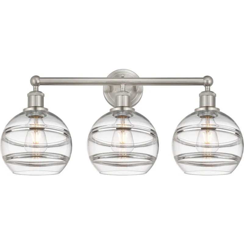 Edison Rochester 3 Light 26 inch Satin Nickel Bath Vanity Light Wall Light