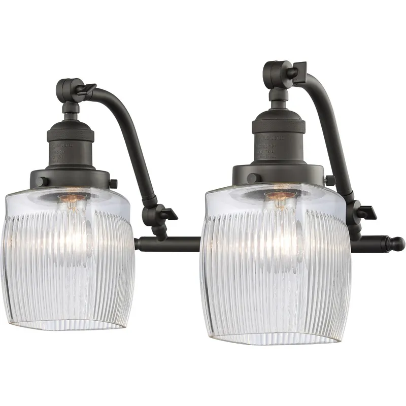 Franklin Restoration Colton 2 Light 17 inch Oil Rubbed Bronze Bath Vanity Light Wall Light, Franklin Restoration