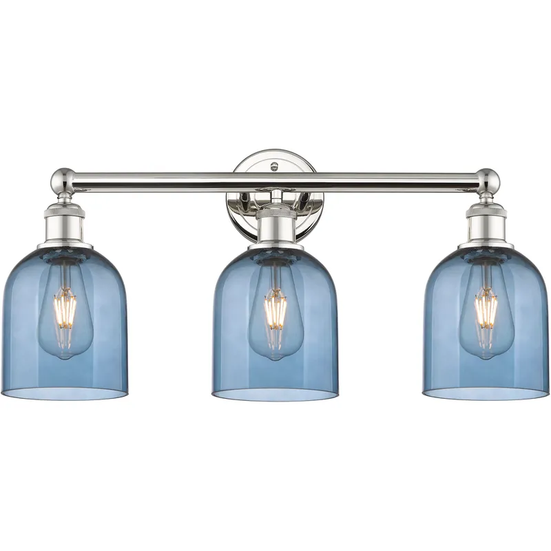 Edison Bella 3 Light 23.5 inch Polished Nickel Bath Vanity Light Wall Light