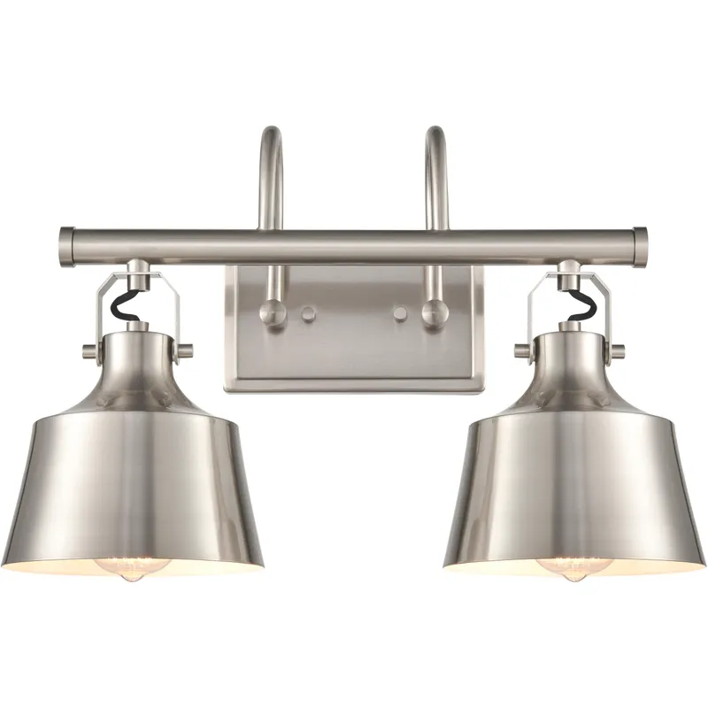 Auralume Provin 2 Light 19 inch Brushed Satin Nickel Bath Vanity Light Wall Light in Incandescent
