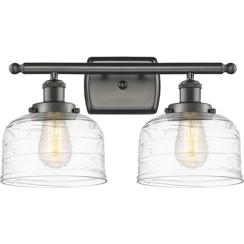Ballston Bell 2 Light 16 inch Oil Rubbed Bronze Bath Vanity Light Wall Light
