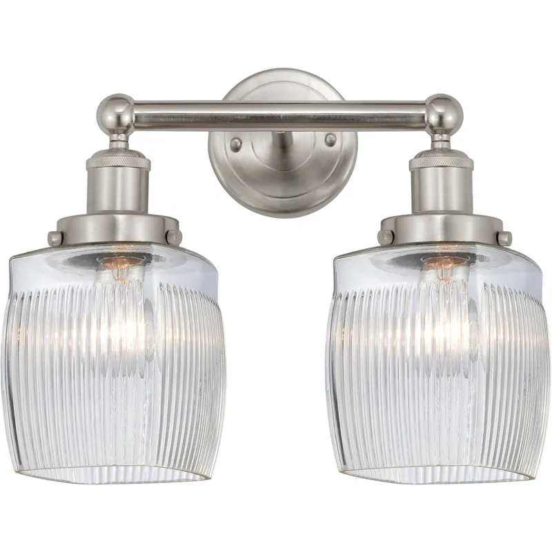 Colton 2 Light 15 inch Brushed Satin Nickel Bath Vanity Light Wall Light