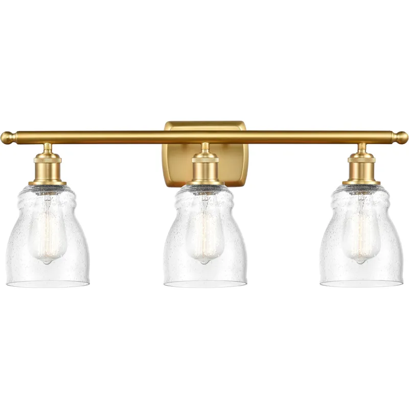 Ballston Ellery LED 26 inch Satin Gold Bath Vanity Light Wall Light in Seedy Glass, Ballston