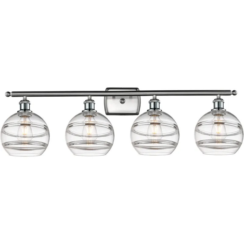 Ballston Rochester 4 Light 38 inch Brushed Satin Nickel Bath Vanity Light Wall Light
