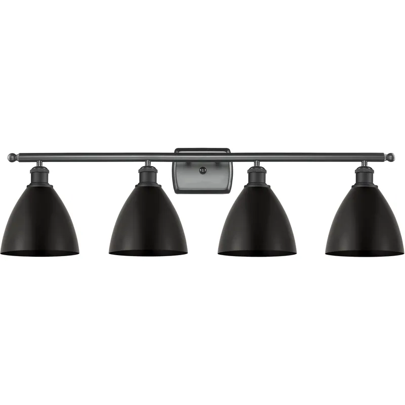 Ballston Dome LED 37.5 inch Matte Black Bath Vanity Light Wall Light