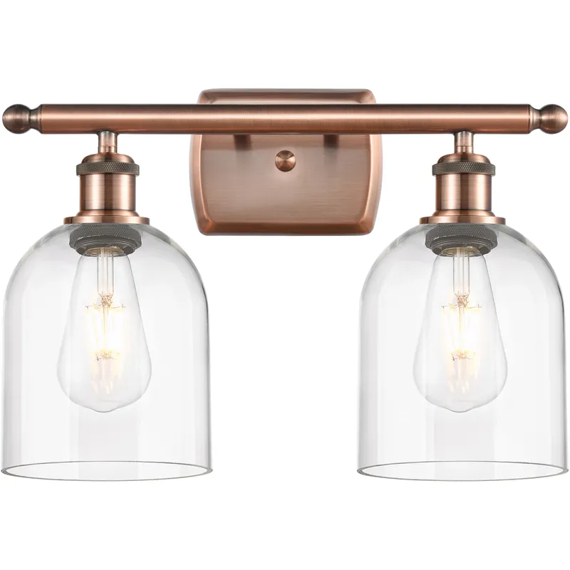 Ballston Bella 2 Light 15.5 inch Antique Copper Bath Vanity Light Wall Light