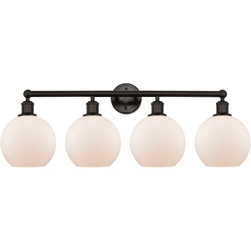 Athens 4 Light 35 inch Oil Rubbed Bronze Bath Vanity Light Wall Light in Matte White