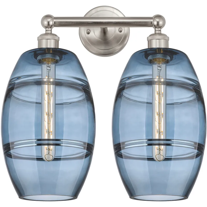 Edison Vaz 2 Light 17 inch Satin Nickel Bath Vanity Light Wall Light