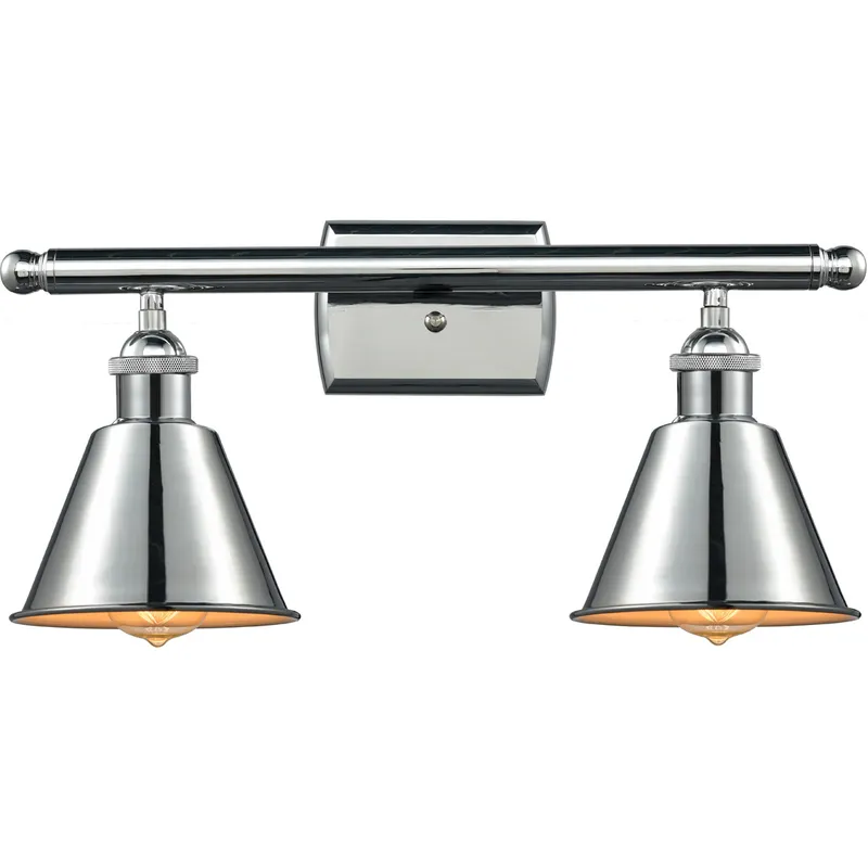 Ballston Smithfield 2 Light 16 inch Polished Chrome Bath Vanity Light Wall Light, Ballston
