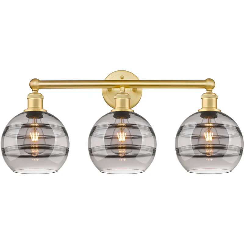 Edison Rochester 3 Light 26 inch Satin Gold Bath Vanity Light Wall Light