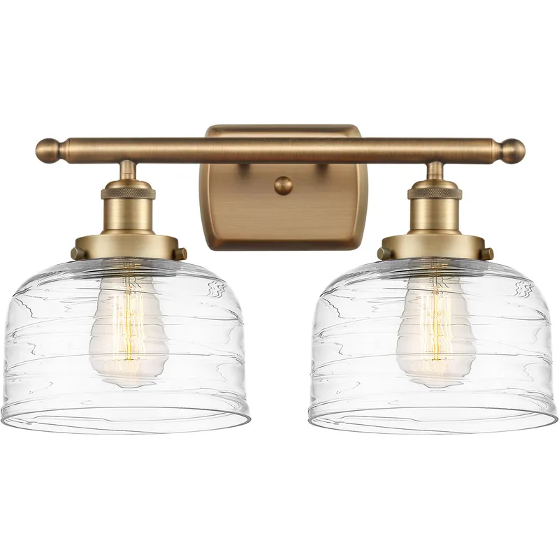 Ballston Bell 2 Light 16 inch Brushed Brass Bath Vanity Light Wall Light