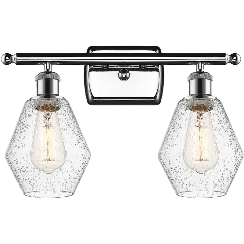 Ballston Cindyrella LED 16 inch Polished Chrome Bath Vanity Light Wall Light in Seedy Glass