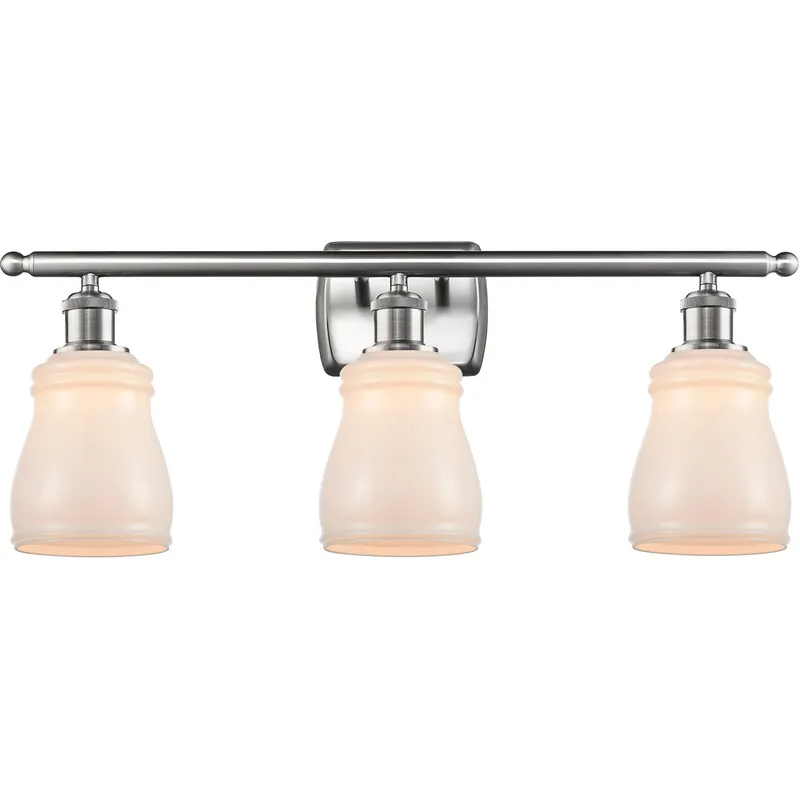 Ballston Ellery LED 26 inch Brushed Satin Nickel Bath Vanity Light Wall Light in White Glass, Ballston