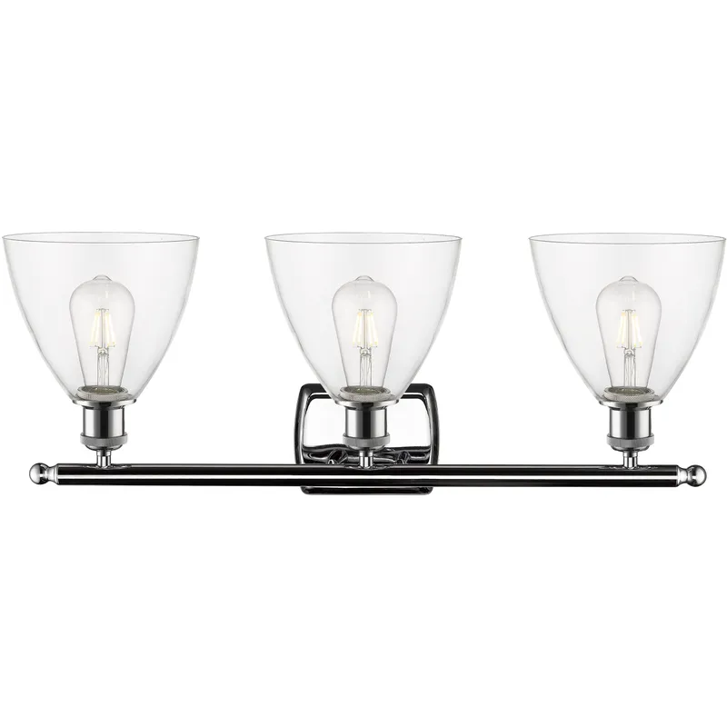 Ballston Ballston Dome LED 28 inch Polished Chrome Bath Vanity Light Wall Light in Clear Glass