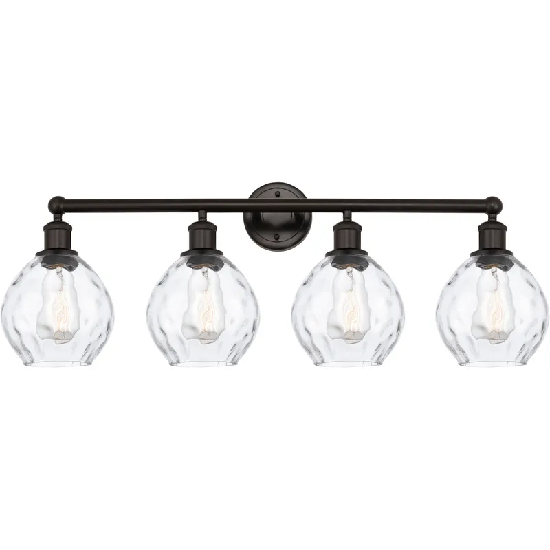 Edison Waverly 4 Light 33 inch Oil Rubbed Bronze Bath Vanity Light Wall Light