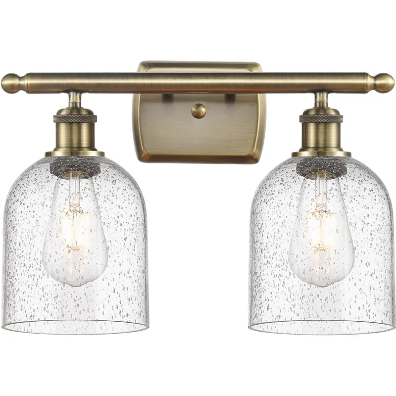Ballston Bella 2 Light 15.5 inch Antique Brass Bath Vanity Light Wall Light