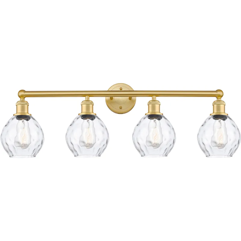 Waverly 4 Light 33 inch Satin Gold Bath Vanity Light Wall Light