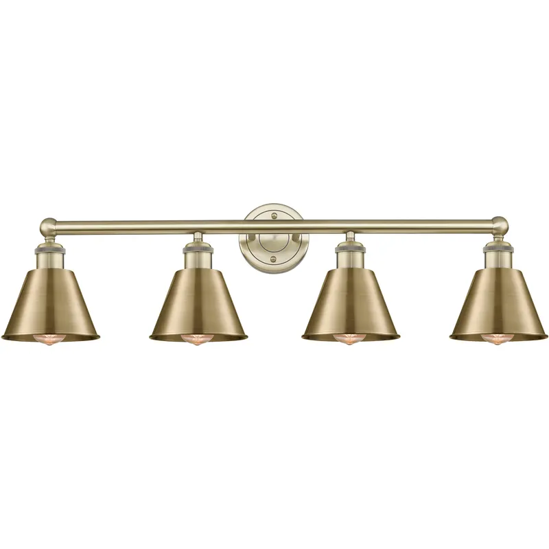 Smithfield 4 Light 33.5 inch Antique Brass Bath Vanity Light Wall Light