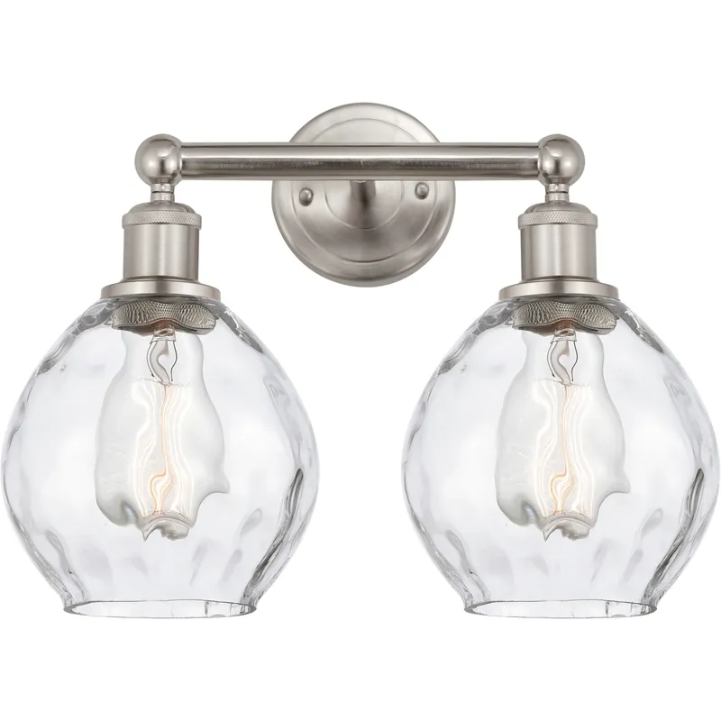 Edison Waverly 2 Light 15 inch Brushed Satin Nickel Bath Vanity Light Wall Light