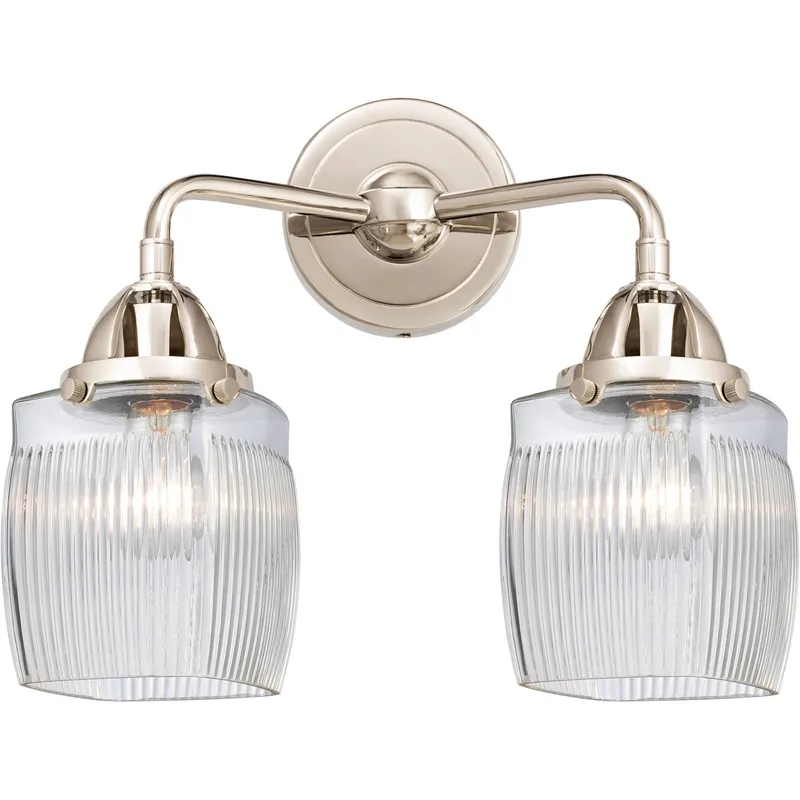 Nouveau 2 Colton 2 Light 14 inch Polished Nickel Bath Vanity Light Wall Light