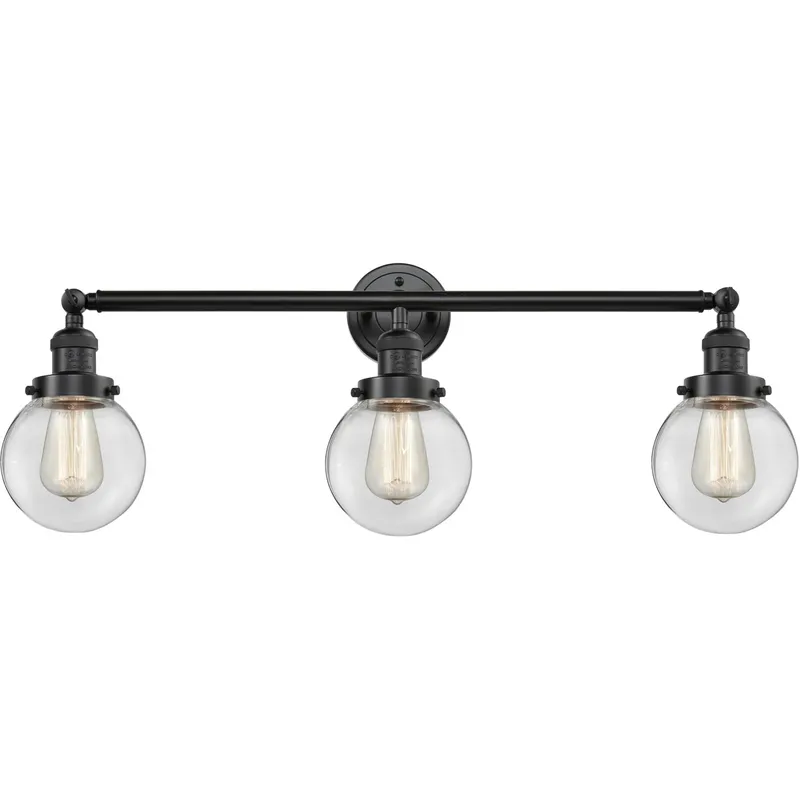 Franklin Restoration Beacon LED 30 inch Oil Rubbed Bronze Bath Vanity Light Wall Light in Clear Glass, Franklin Restoration
