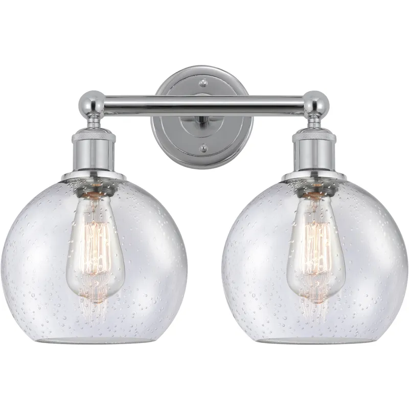 Athens 2 Light 17 inch Polished Chrome Bath Vanity Light Wall Light in Seedy