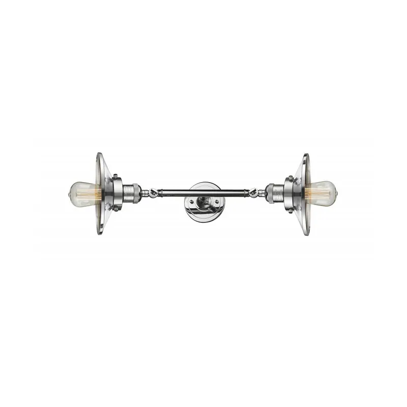 Franklin Restoration Railroad LED 8 inch Polished Chrome Bath Vanity Light Wall Light, Franklin Restoration