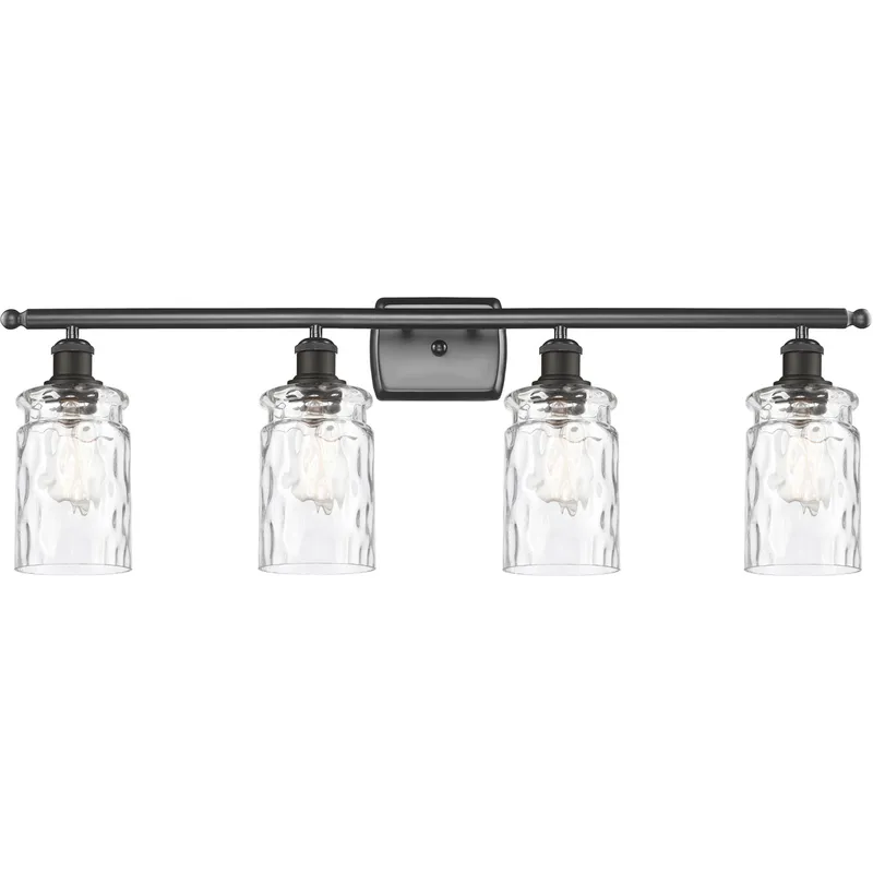 Ballston Candor 4 Light 36 inch Oil Rubbed Bronze Bath Vanity Light Wall Light in Clear Waterglass, Ballston