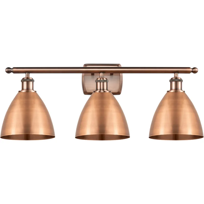 Ballston Dome LED 27.5 inch Antique Copper Bath Vanity Light Wall Light