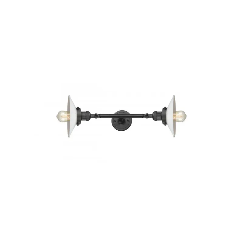Franklin Restoration Halophane LED 9 inch Oil Rubbed Bronze Bath Vanity Light Wall Light in Matte White Halophane Glass, Franklin Restoration