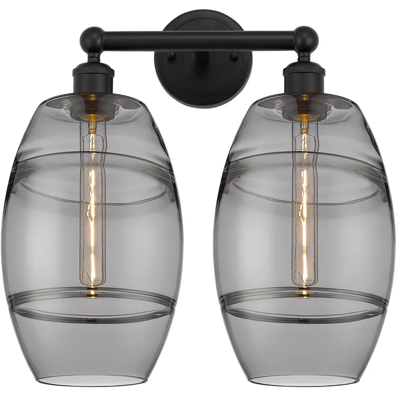 Edison Vaz 2 Light 17 inch Matte Black Bath Vanity Light Wall Light