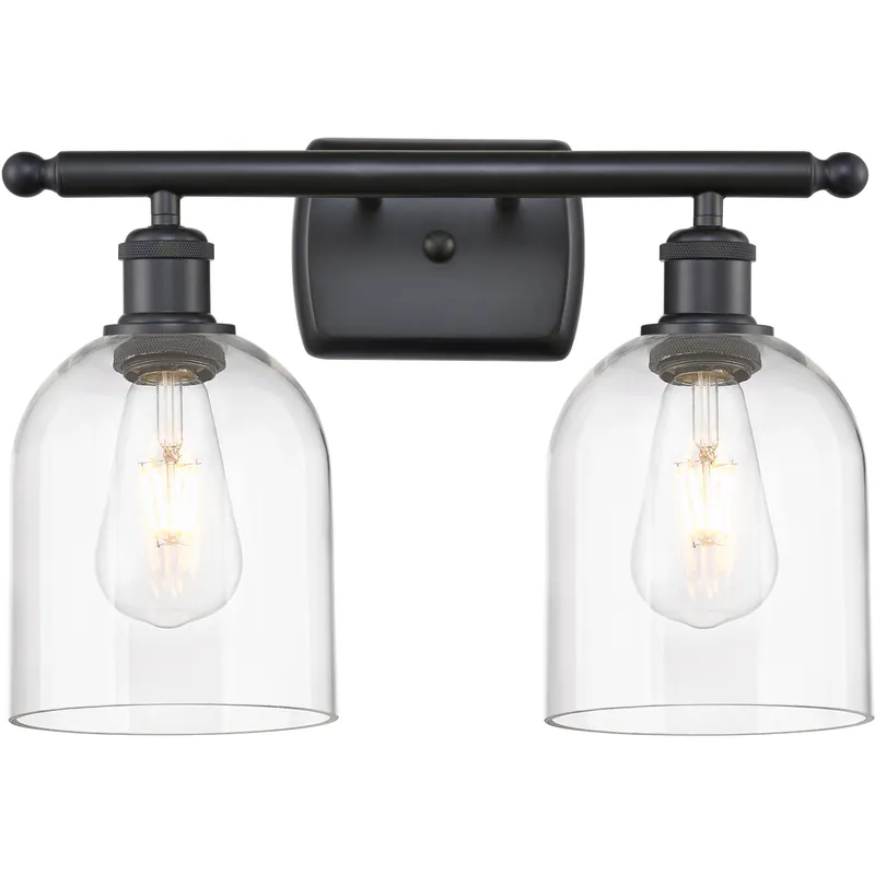 Ballston Bella 2 Light 15.5 inch Matte Black Bath Vanity Light Wall Light